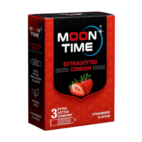 Moontime Strawberry Condom 3Pc